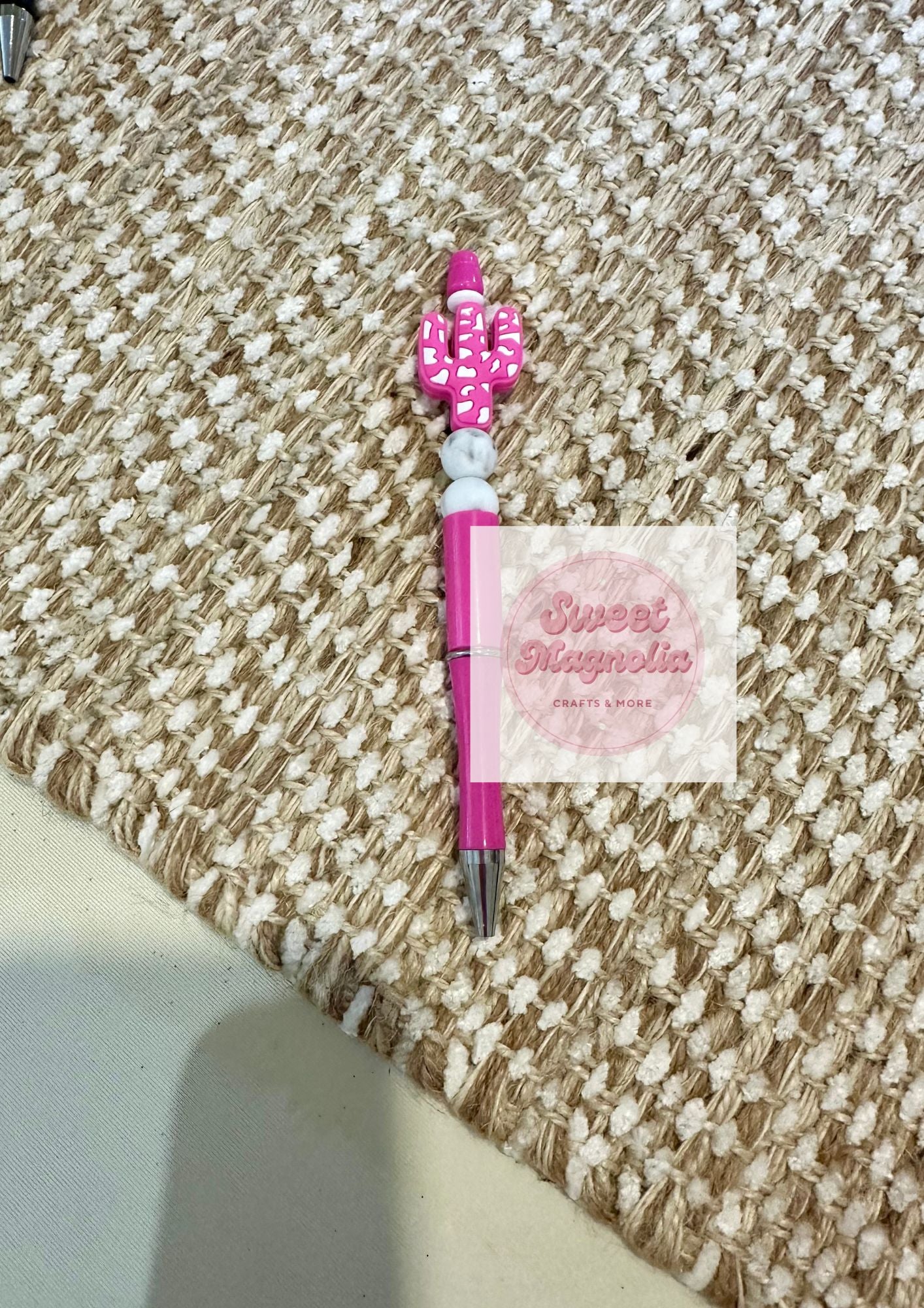 Pink Cow Cactus Pen