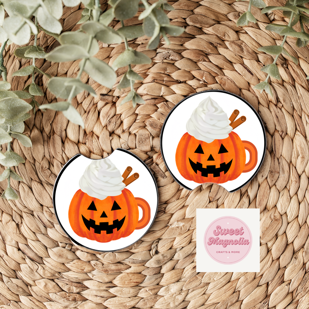 Pumpkin Spice Car Coasters