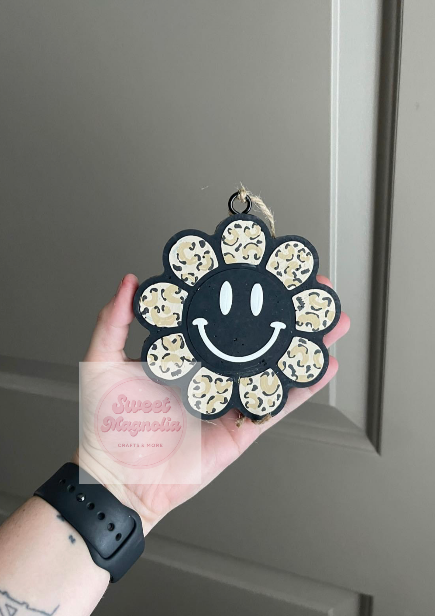 Cheetah Smiley Flower Cow