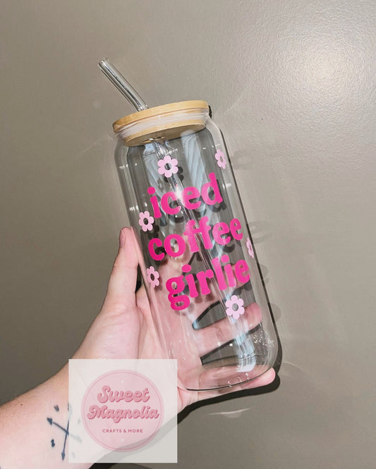 Iced Coffee Girlie Glass Cup