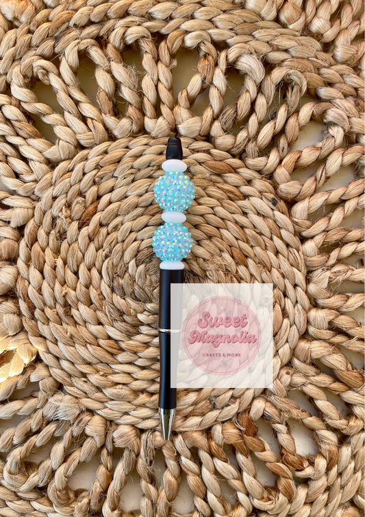 Teal Bejeweled Pen